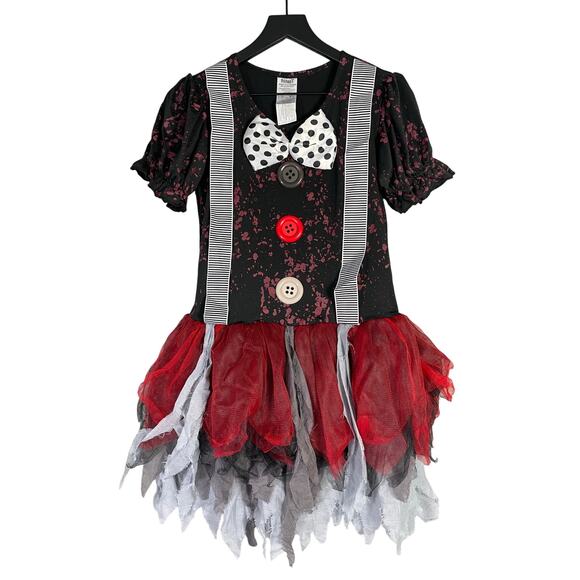 Spirit Halloween Red Black Clown Costume Dress Adult‎ Small Medium 2-8 Tutu - Picture 2 of 11